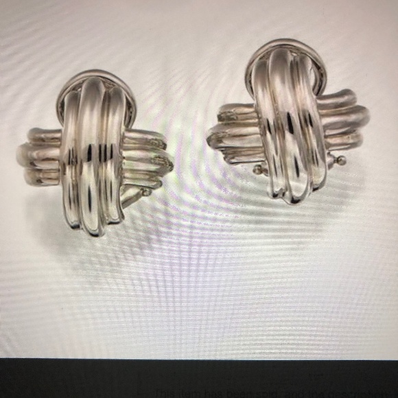 Tiffany 18K Signature 'X' Cross Earrings